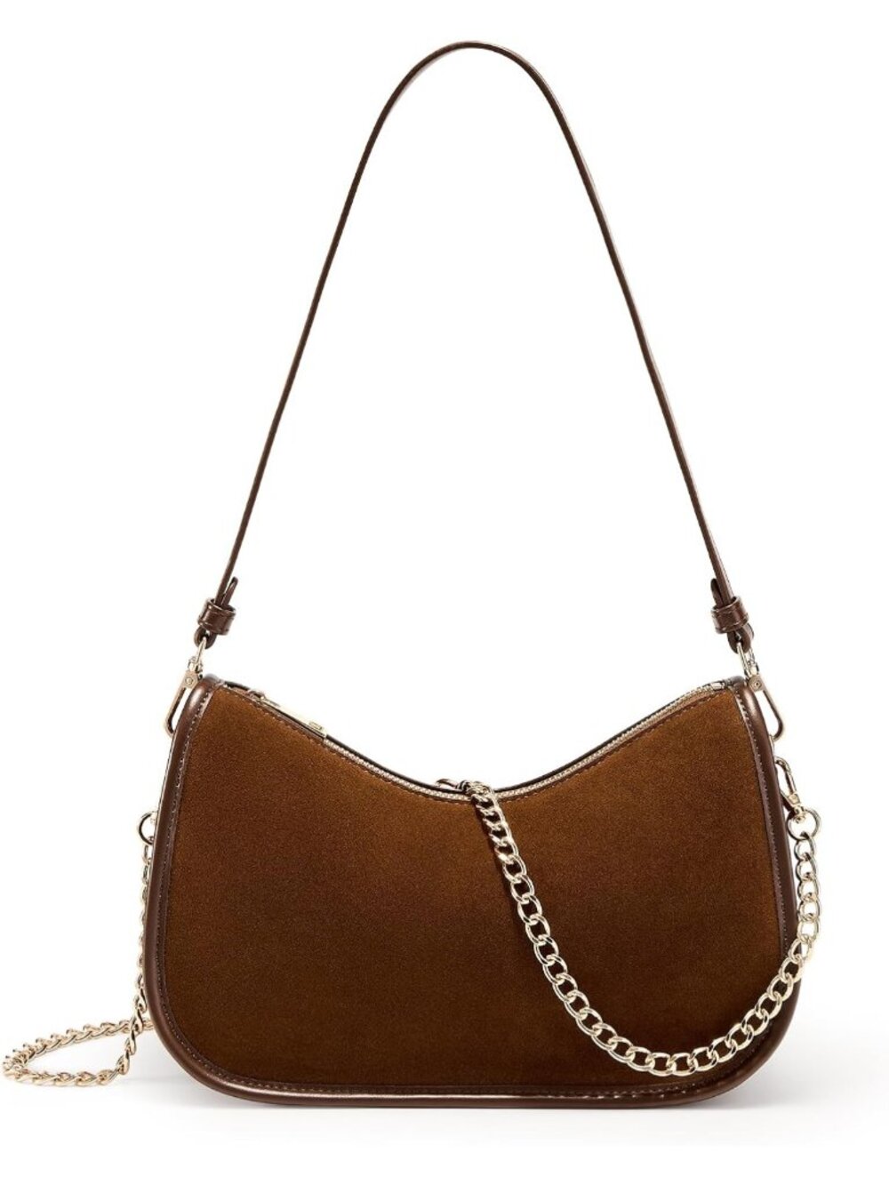 Chic Faux Suede Crossbody Shoulder Bag for Women - Stylish Fall Handbag with
